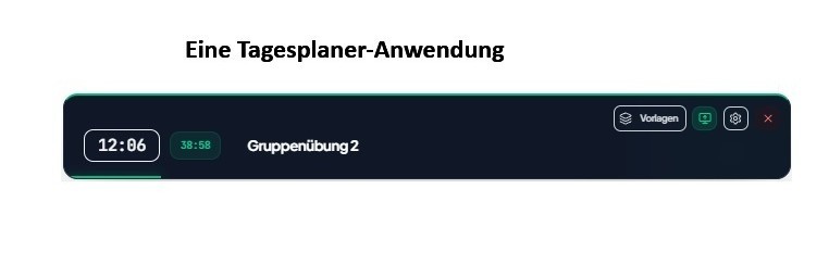 Minimalistische Ansicht des Tagesplaners